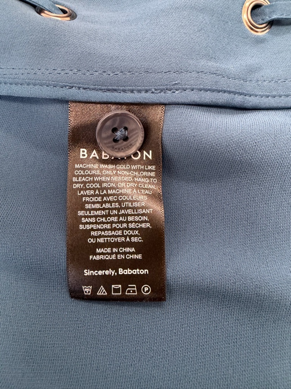 Aritzia Babaton Kahlo Mid-Length Belted Blazer Jacket Blue Teal NWT Size S - Picture 13 of 15
